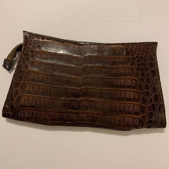 Industry Argentina Vintage Genuine Alligator Leather Clutch - Picture 1 of 12